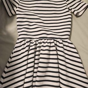 Striped Black and White Kids Dress